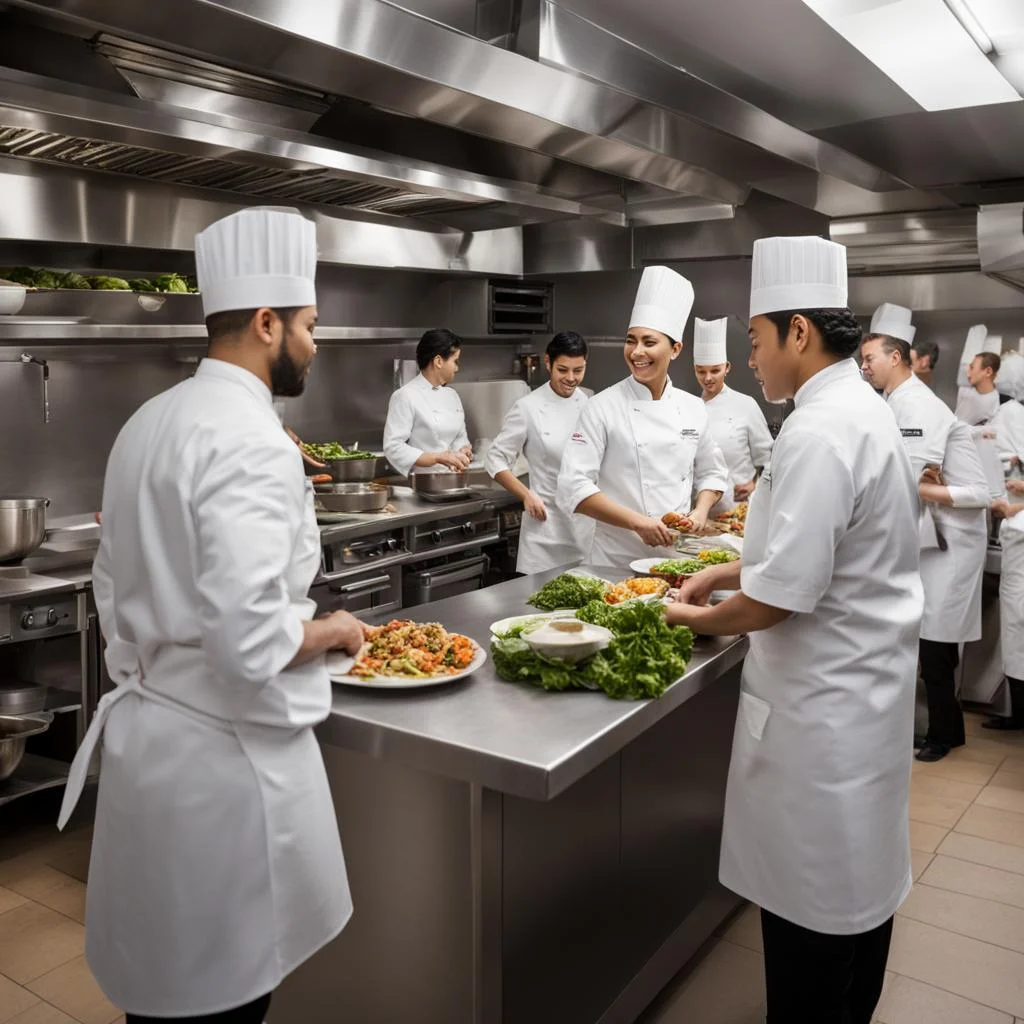 Chef presenting a beautifully plated dish