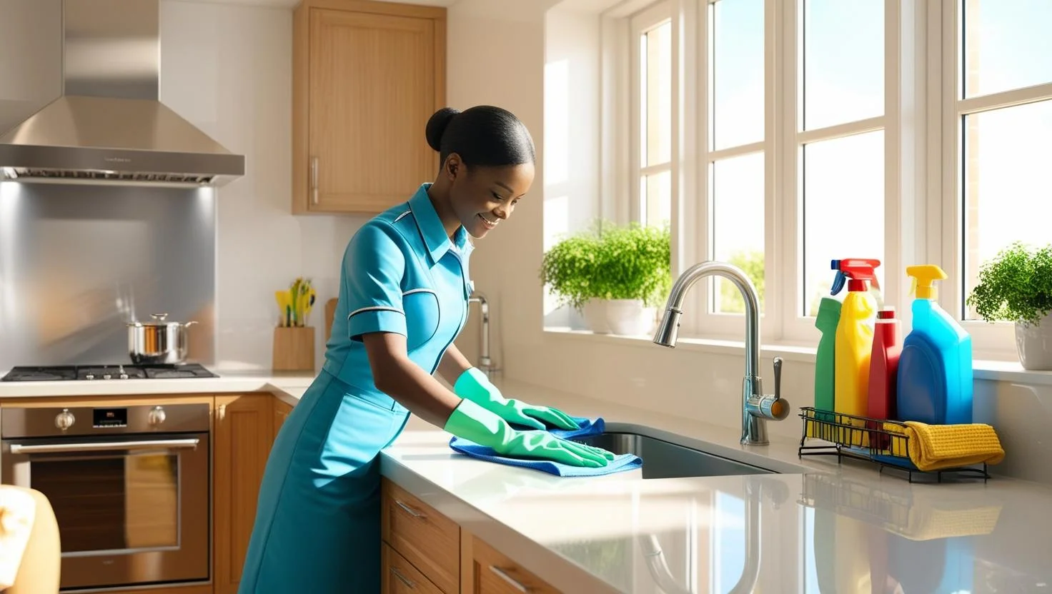 Professional cleaning team ready for deployment