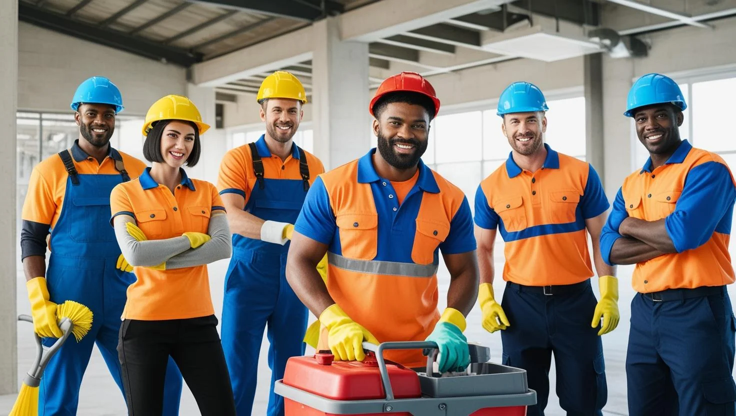 Site cleaner working