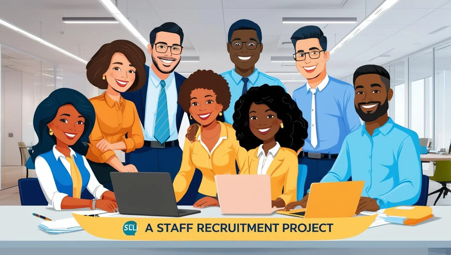 Skilled professionals working on a project